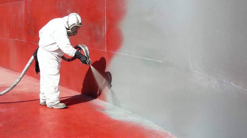 Spray polyurea coating for tank surface anticorrosion and protective lining application