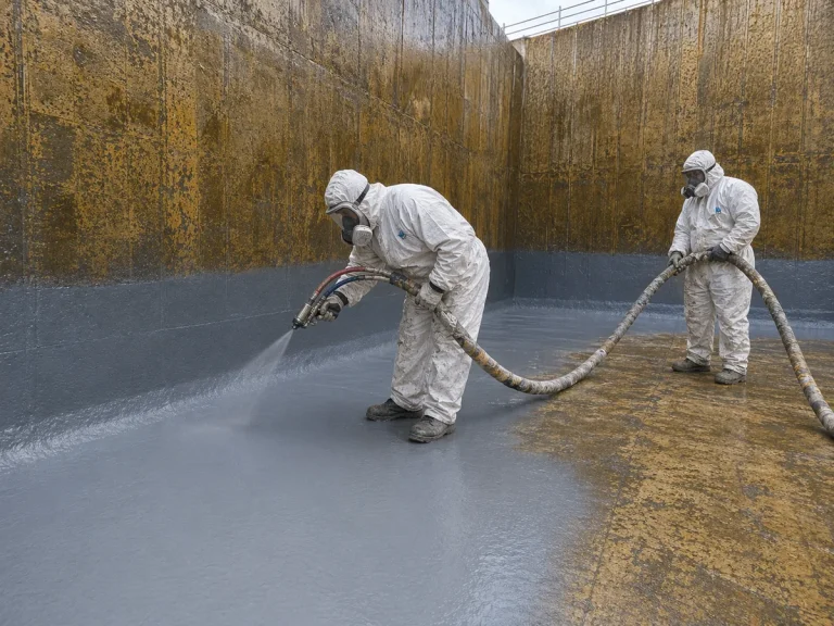 Close-up of BW3-900 spray polyurea waterproof protective coating surface