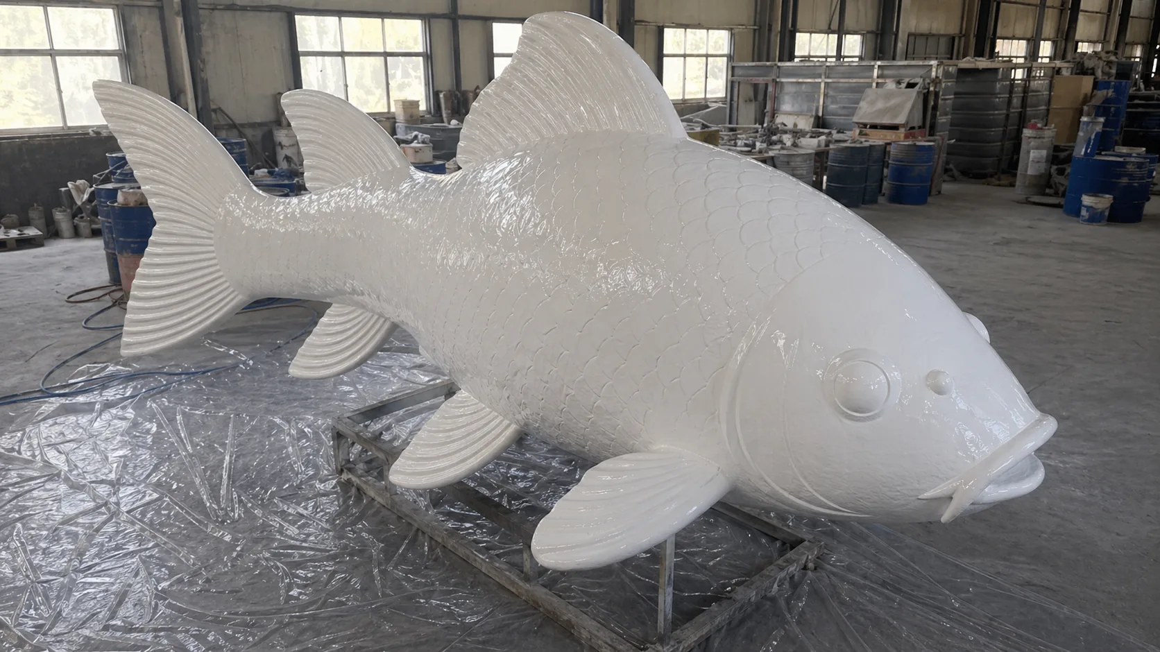 BW3-562 cold-spray polyurea elastomer protective coating applied on a shaped surface