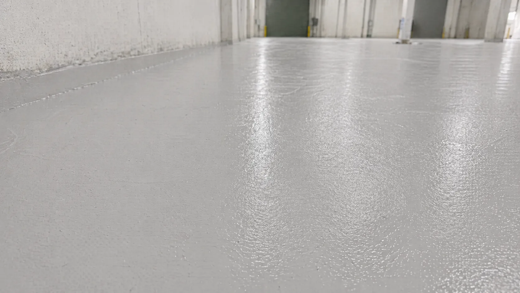 Finished BW6-9527 modified polyurea film detail for thickened intermediate waterproofing systems