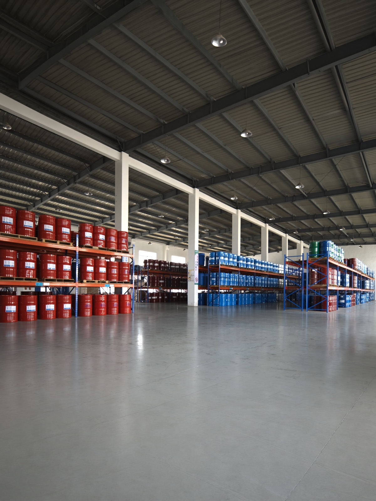 Finished-goods storage for protective coating materials