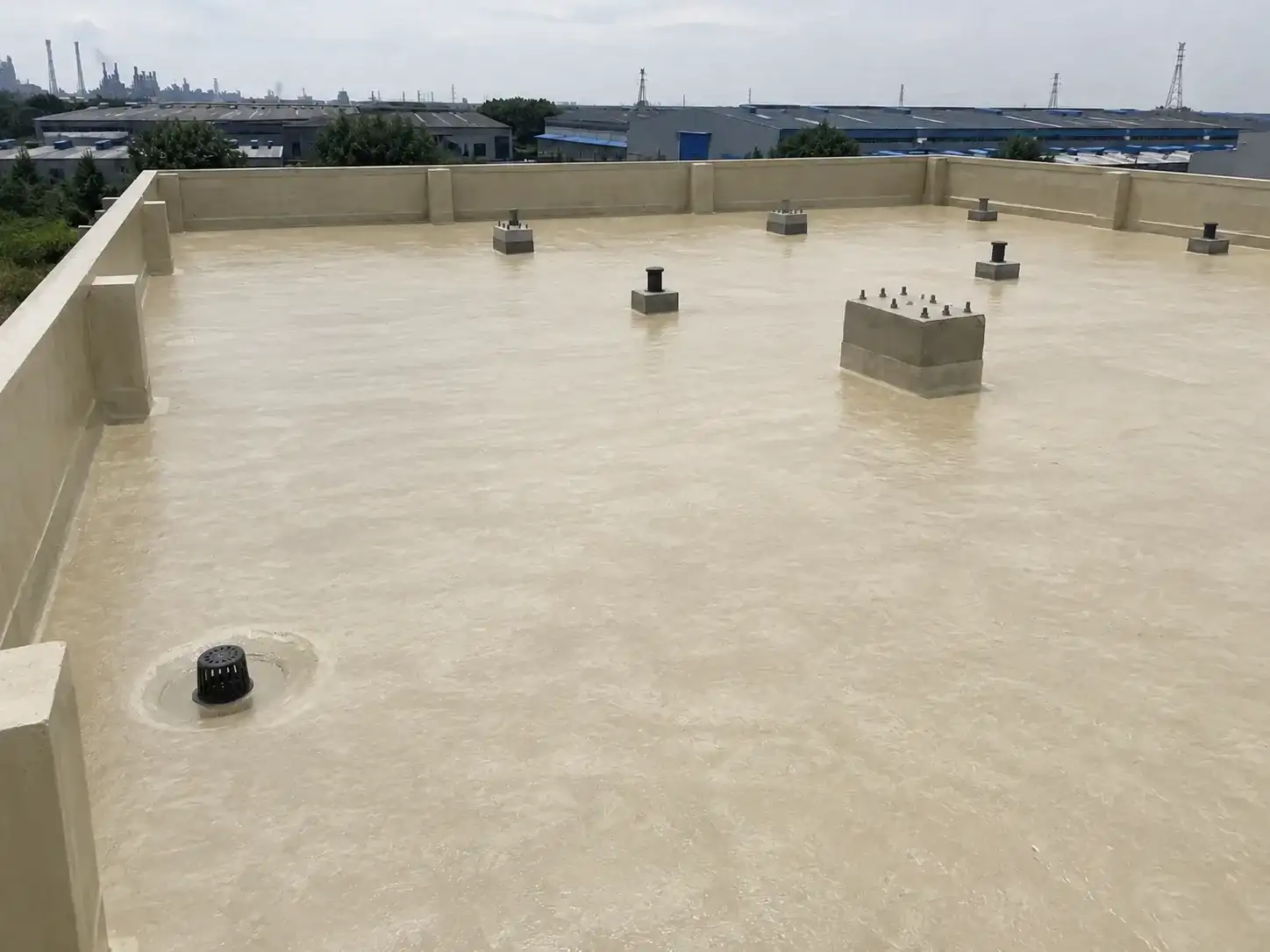 BW8010 primer mortar concrete roof repair before hand-applied polyurea membrane