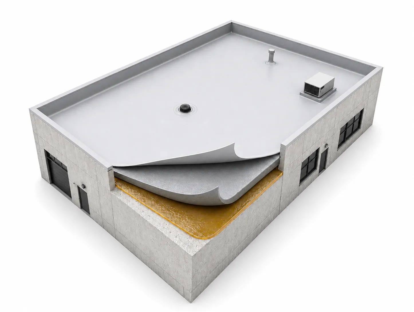 Hand-applied polyurea concrete waterproofing system reference for primer membrane and exposed topcoat build-up