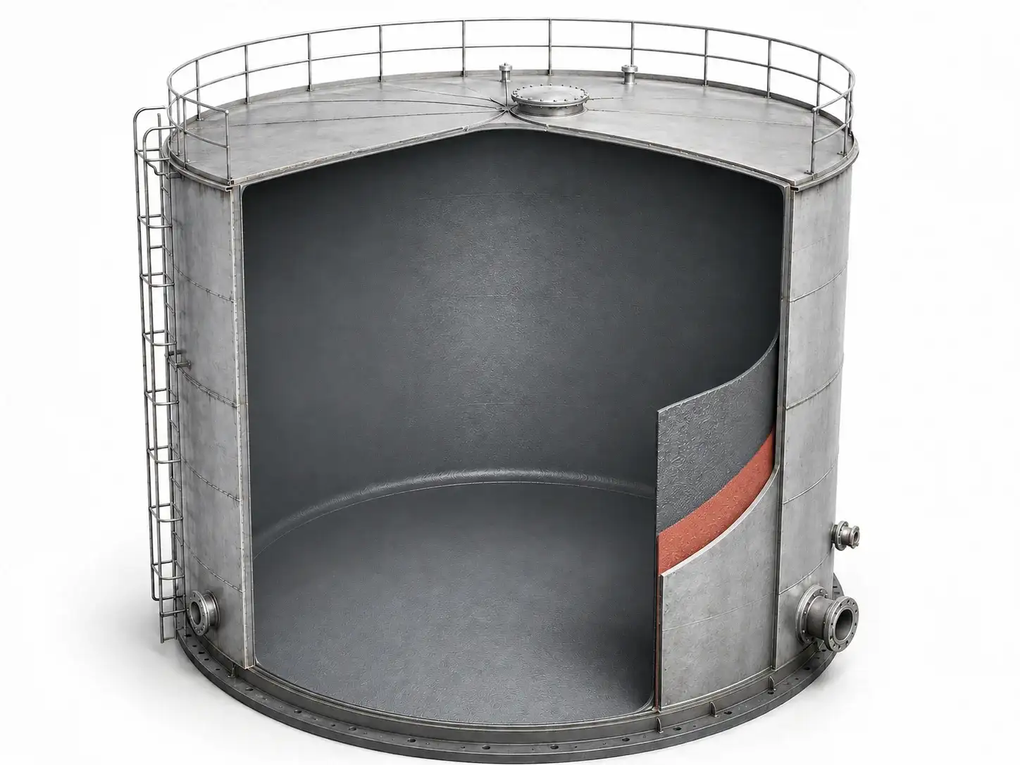 Storage tank anti-corrosion system reference with steel primer and polyurea protective coating