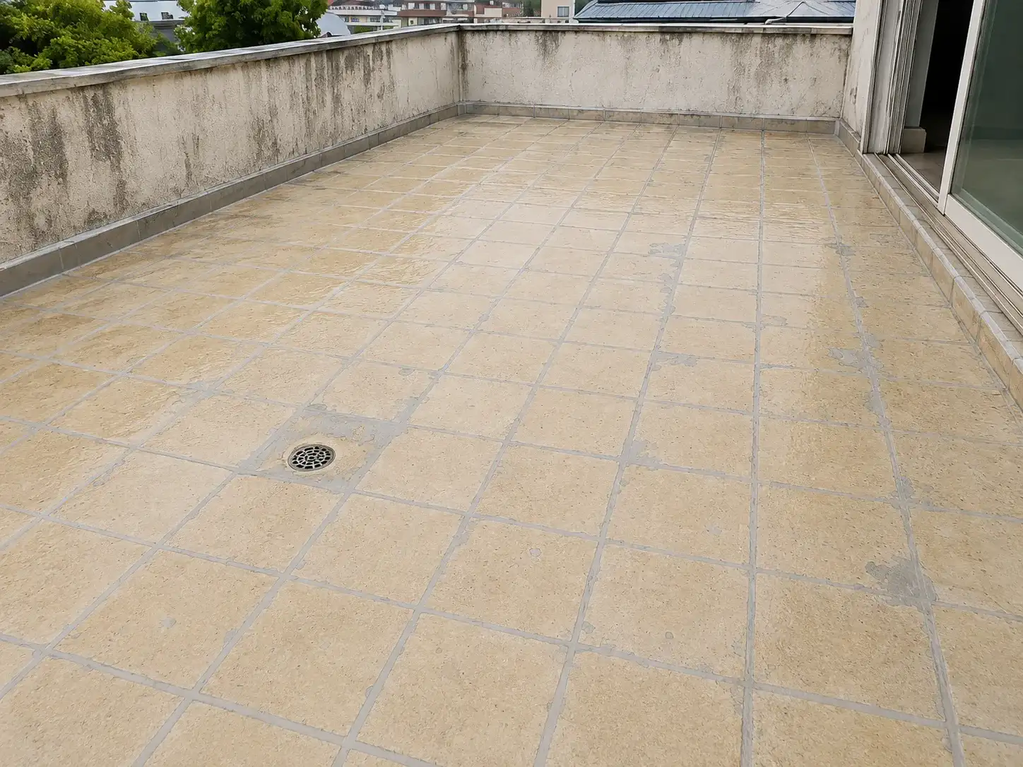 BW8007 adhesion interface coat application over prepared old tile surface before BW8032 surface overlay