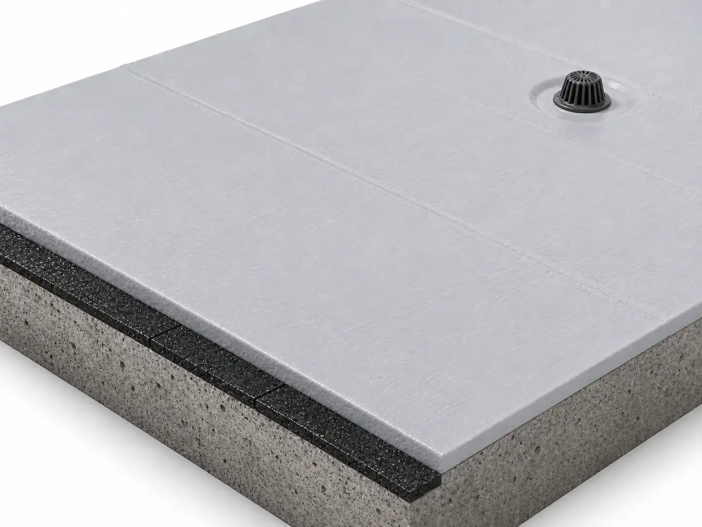 Full-area BW6-9528 hand-applied polyurea membrane for old waterproofing membrane overlay renovation before BW0-8029 topcoat