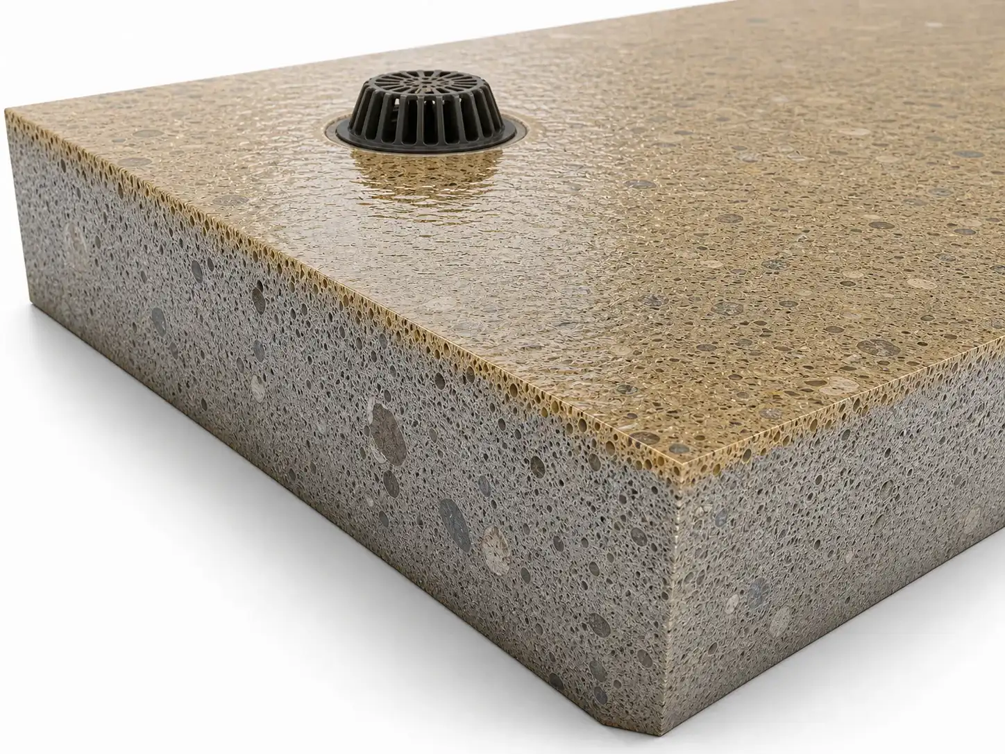 BW8009 concrete primer applied on prepared roof substrate before spray polyurea waterproofing