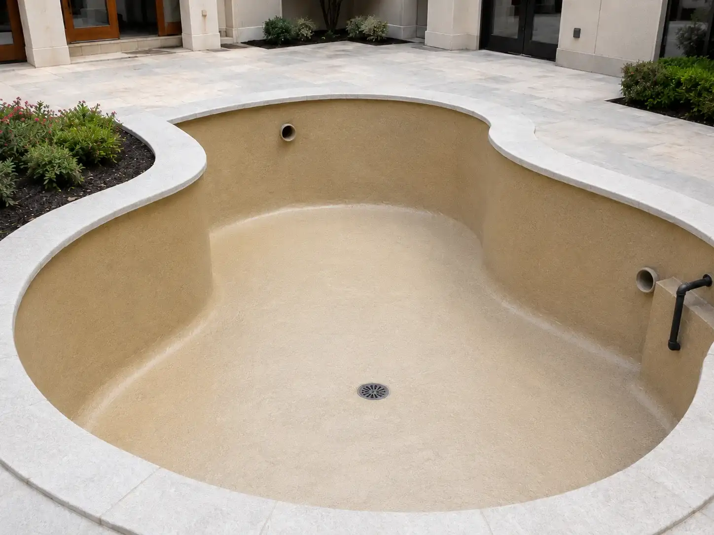 BW8010 quartz sand leveling repair application for hand-applied tank and swimming pool waterproofing system