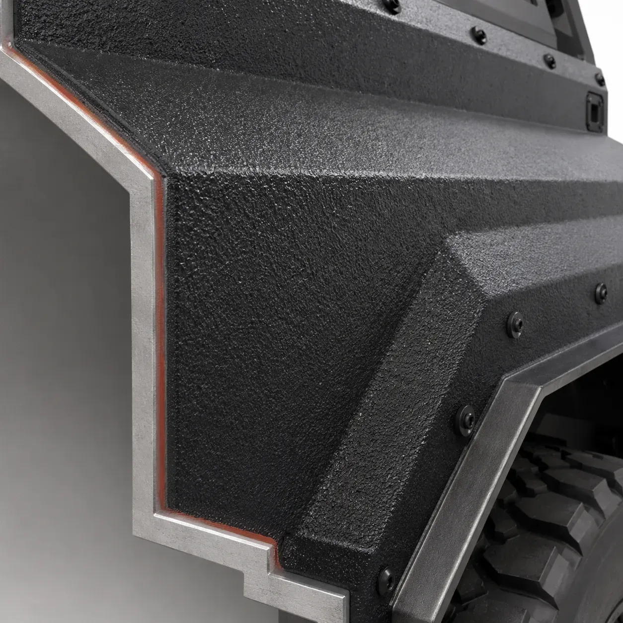 BW3-319 high-strength spray polyurea protective layer detail for vehicle wear and impact protection
