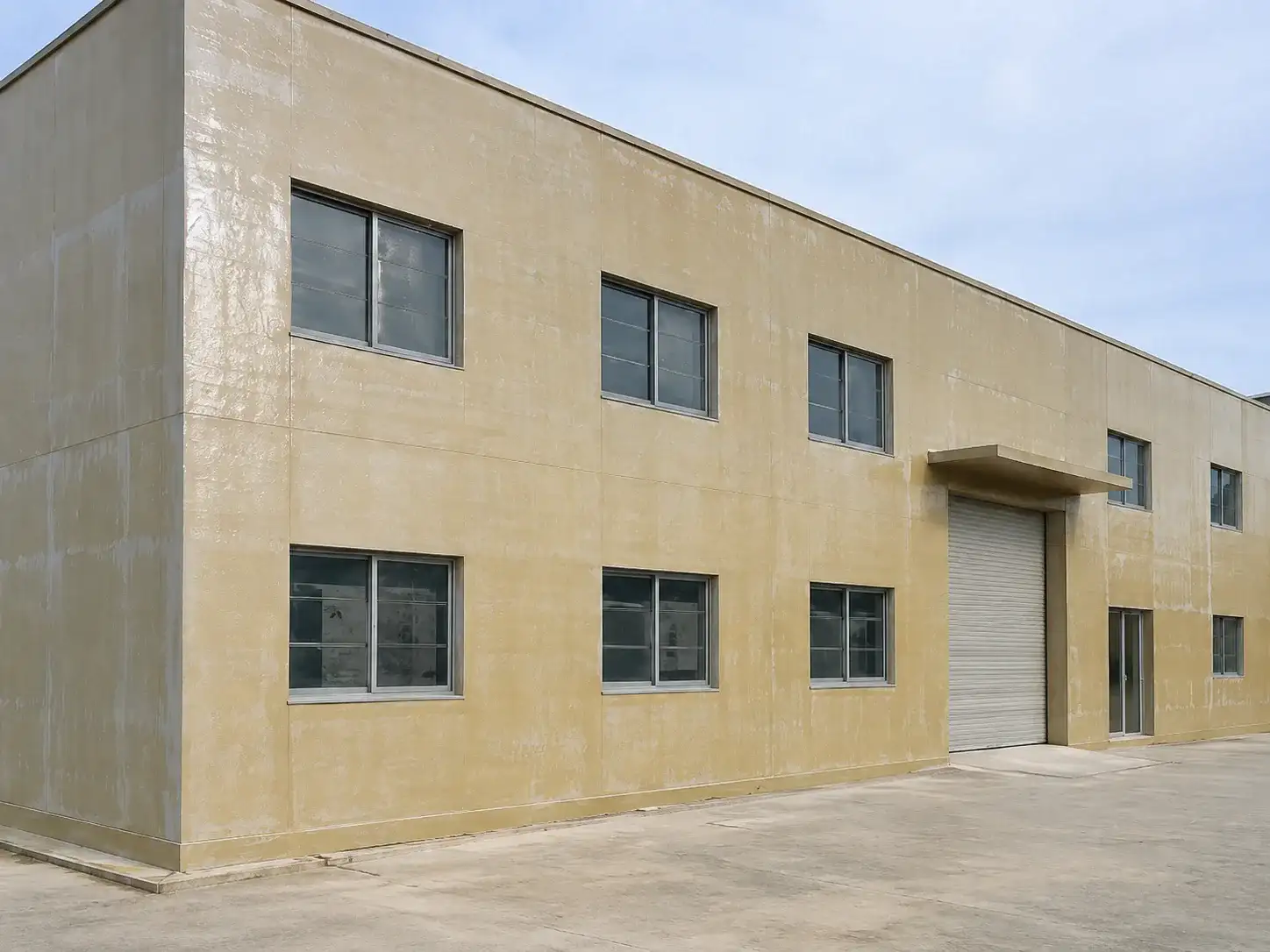 Exterior wall after BW8009 primer sealing or first coating preparation stage