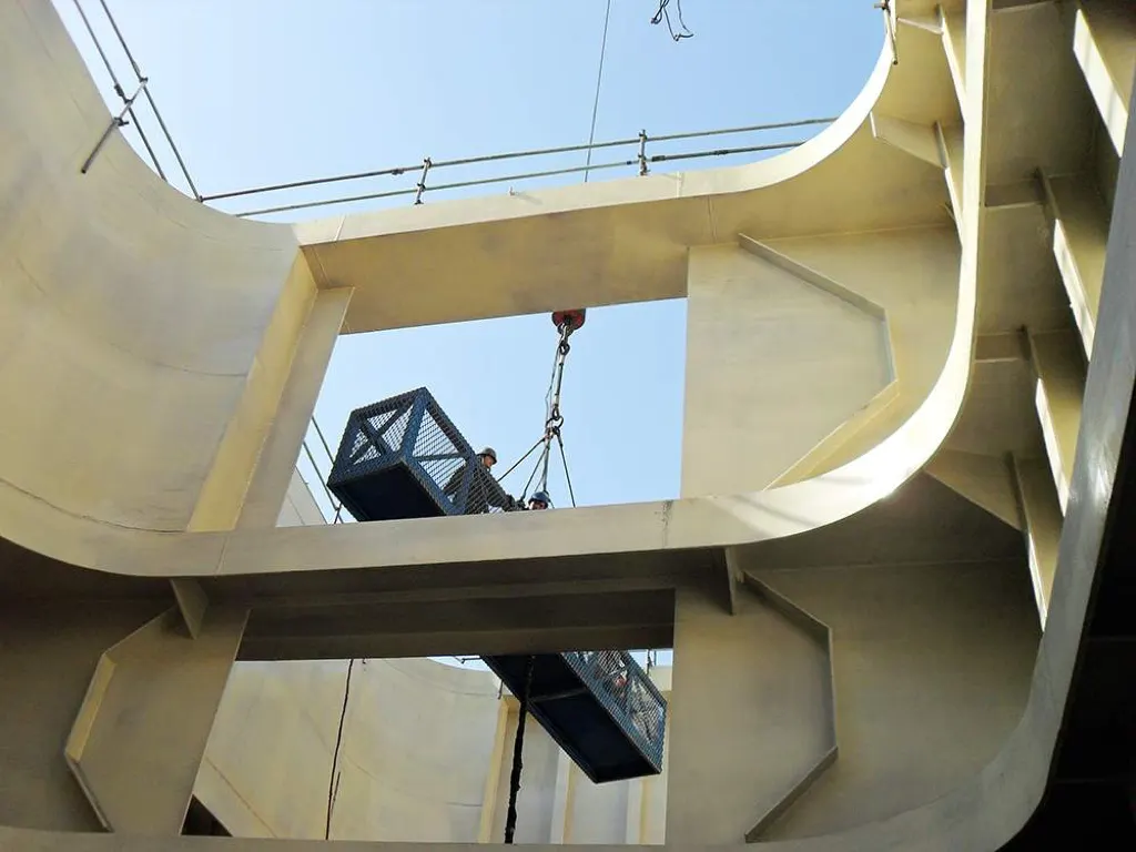 Australia desalination project work access around infrastructure coating area