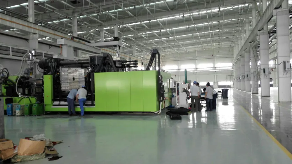 Finished office-adjacent industrial floor coating in automotive parts facility