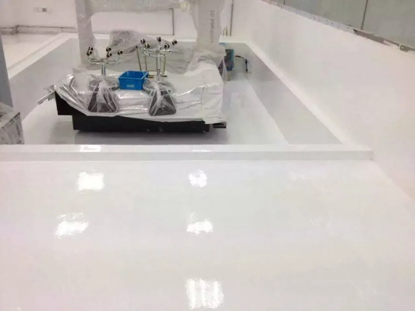 Industrial production floor with cleanable wear-resistant protective coating