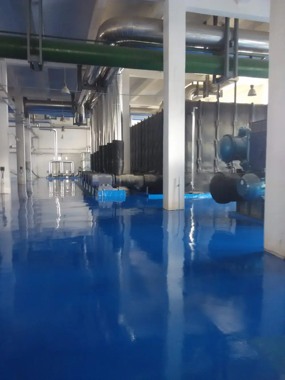 Utility room floor protection in pharmaceutical manufacturing facility