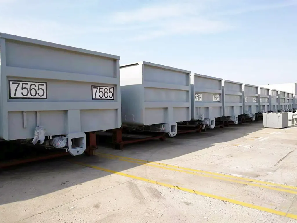 Polyurea coated mining truck fleet for mining transportation