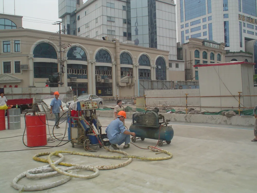 Shanghai Bund tunnel roof deck spray polyurea waterproofing application