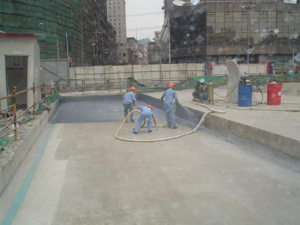 BW3-951 spray polyurea application on tunnel concrete roof deck