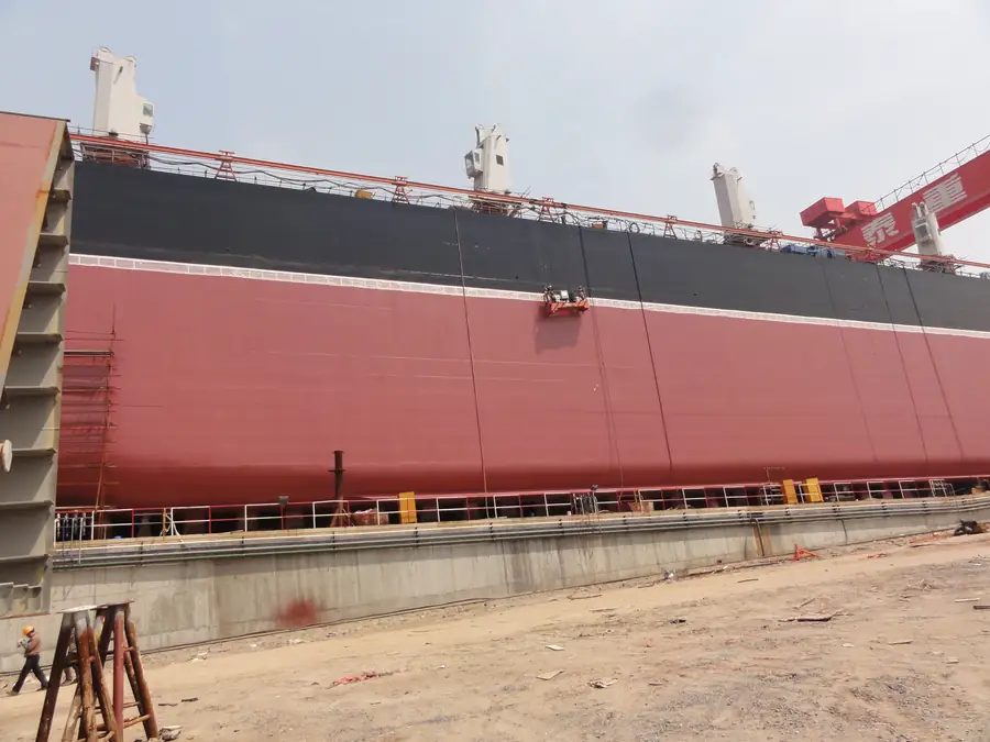 Ship hull steel surface coating for marine corrosion protection