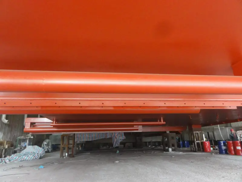 Ship internal steel compartment with BW3-951 spray polyurea protective coating
