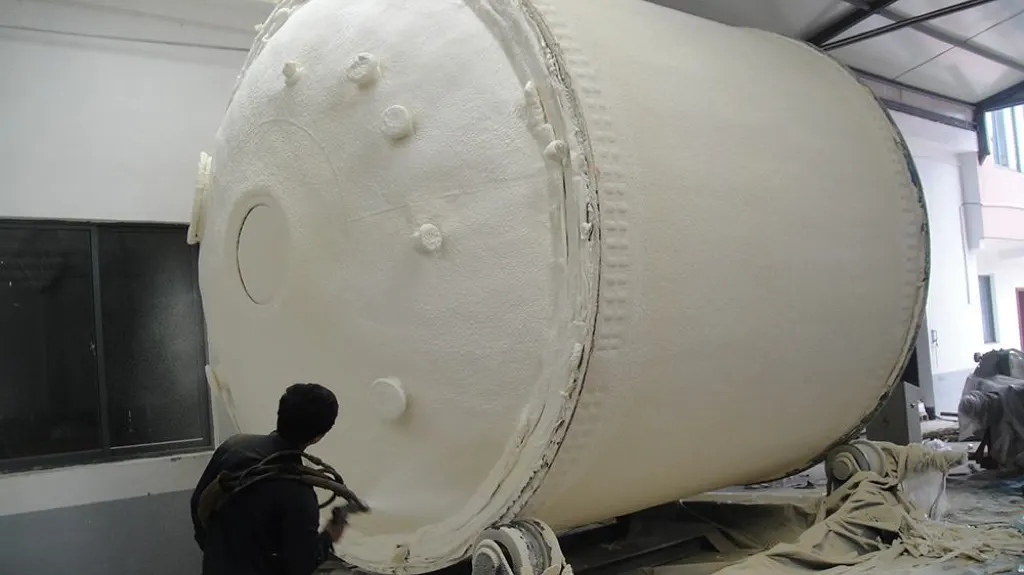 External polyurea protective coating application on equipment shell