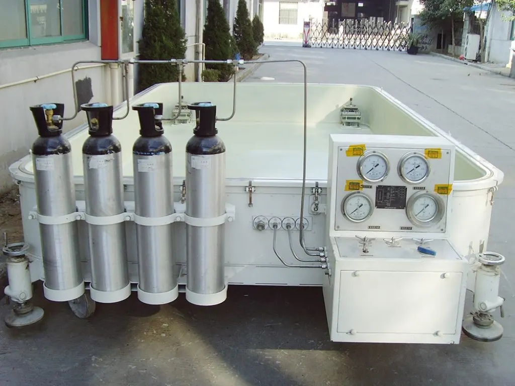 Finished polyurea coated industrial equipment container