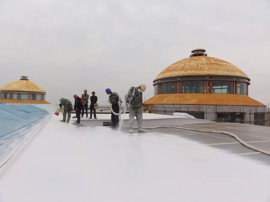 Special-shaped roof with BW3-900 spray polyurea waterproofing membrane