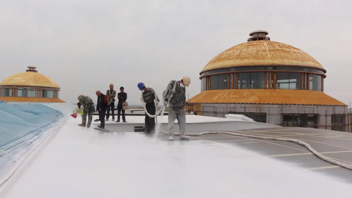 Special-shaped roof with BW3-900 spray polyurea waterproofing membrane